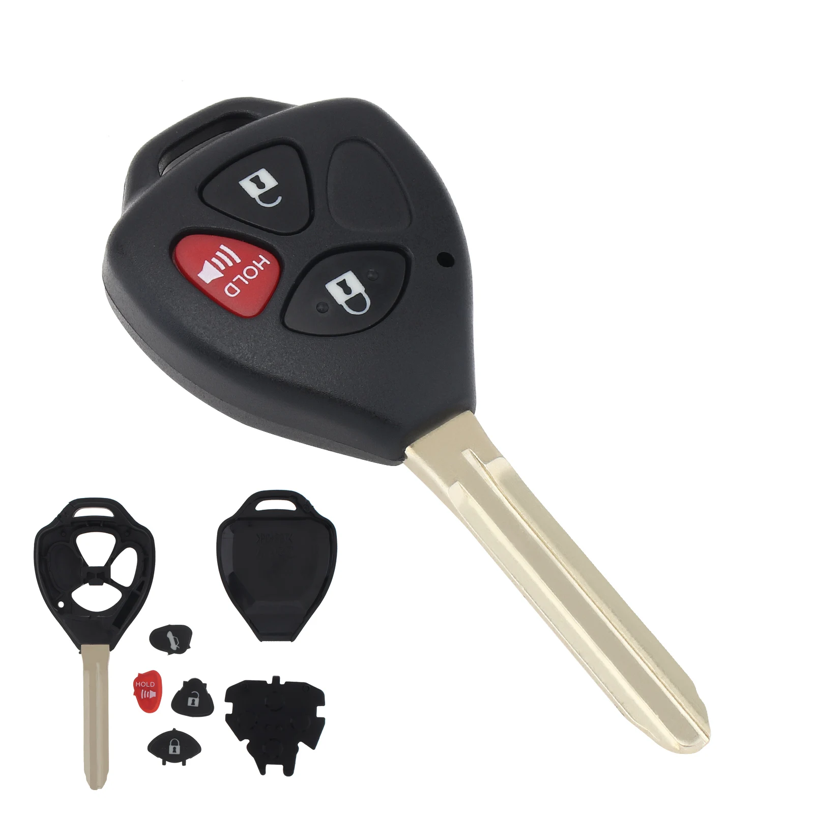 

3 Buttons Uncut Car Remote Control Key Shell Case Smart Key Fob Case Fit for Toyota Corolla RAV4 Yaris Venza Scion tC xA xd