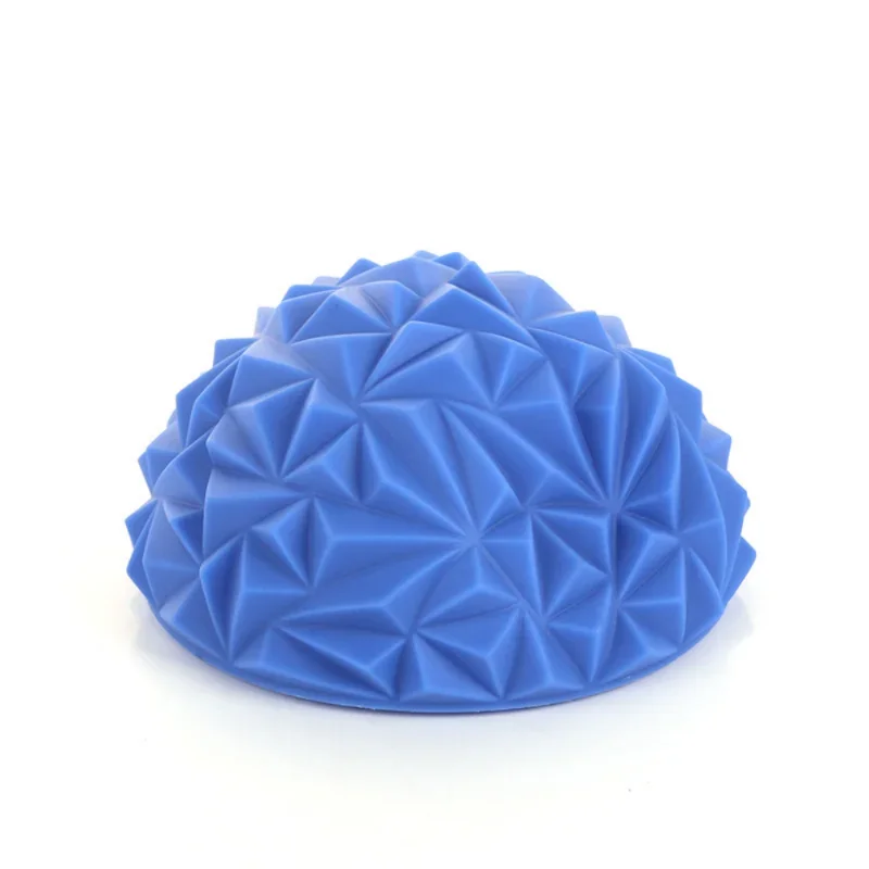 Yoga ball 16cm Yoga ball PVC inflatable massage point half fit ball balance trainer stabilizer GYM Pilates fitness pineapple massage