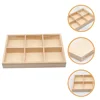 Crayon Colored Holder 235X16X3CM Pine Wood Desk Accessories 6-compartment Storage Case 4