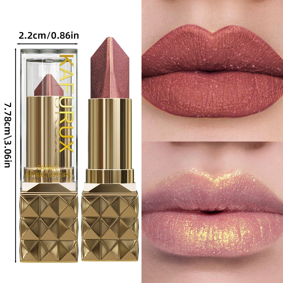 4 Color Glitter Two Tone Lipstick Matte Pearlescent Lip Tint,Shiny Metallic Lip Senior Lip Korean Makeup Gifts Lip Gloss Lip Oil_voghion.com