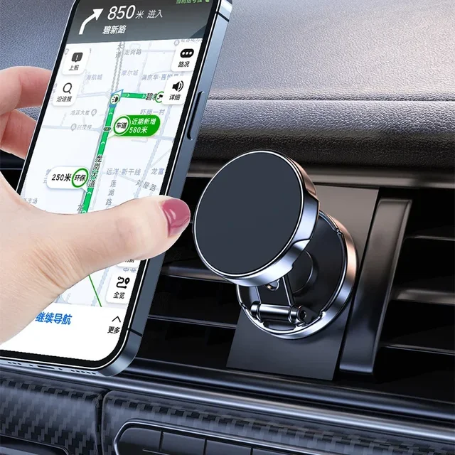 Supporto magnetico per telefono per auto Supporto per smartphone con magnete forte Supporto GPS per cellulare per IPhone 14 13 12 Pro Max X Xiaomi Samsung LG 4