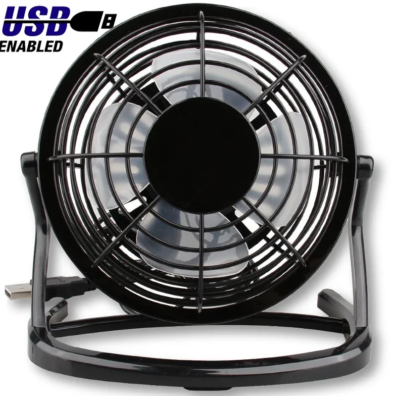 USB Silent Fan Desk Cooler for Laptop Notebook Desktop PC Summer Cooling 4 Blade Rotatable USB Mini Fan