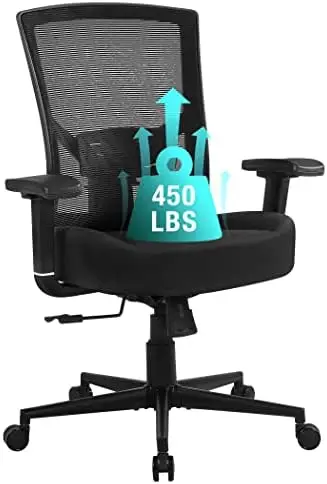 

and Tall Office Chair 450lbs, Ergonomic High Back Computer Desk Chair for Heavy People with 2D Adjustable Waist Support and Heav