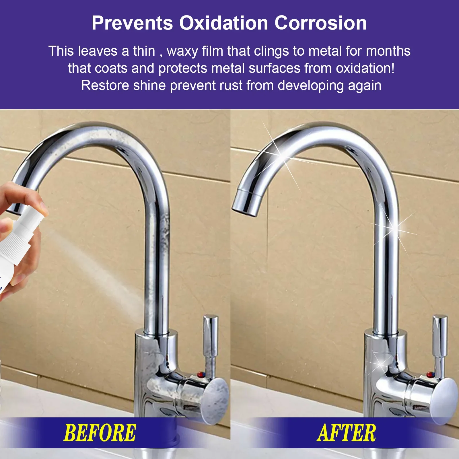 Car Scratch Remover Metal Rust Remover Spray Metal Surface Paint Car Maintenance Iron Powder Cleaning Stainless Steel