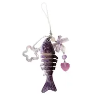 Acrylic Handmade Fish Keychain Simulated Phone Charm Fish Star Pendant Exquisite Pentagram Fish Phone Lanyard Gifts for Friend 5