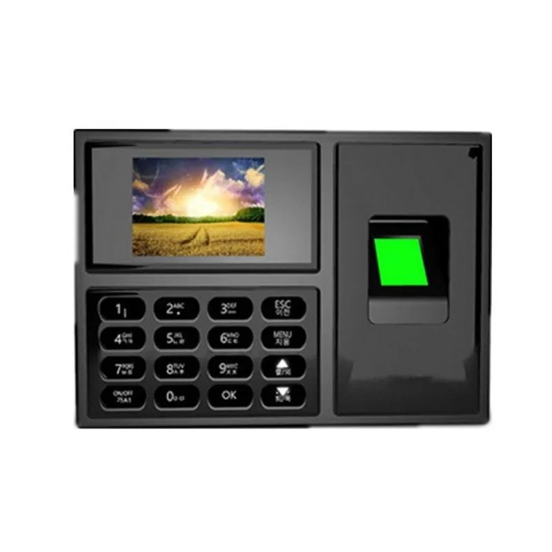 A4 fingerprint time attendance machine password swipe card Russian Persian