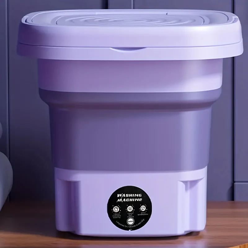 8L Portable Small Foldable Washing Machine with Spin Dryer For Socks Underwear Panties Washer Household Mini Washing Machine 6