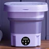 8L Portable Small Foldable Washing Machine with Spin Dryer For Socks Underwear Panties Washer Household Mini Washing Machine 6