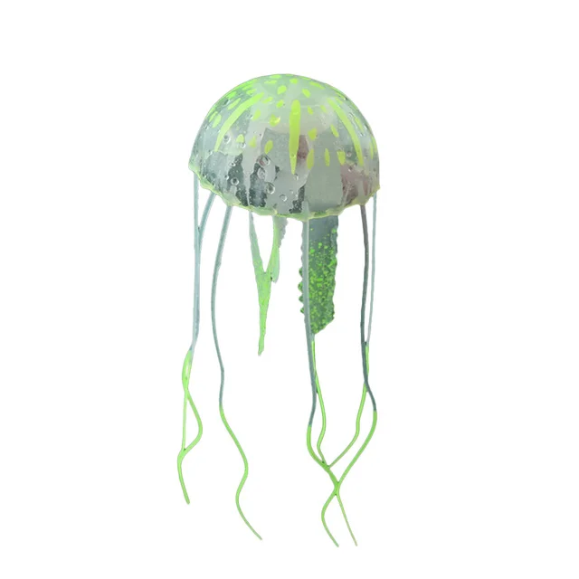 Aquarium Decoration Bionic Jellyfish Artificial Vivid Silicone Jellyfish Ornaments Fish Tank Décor Aquarium Accessories 