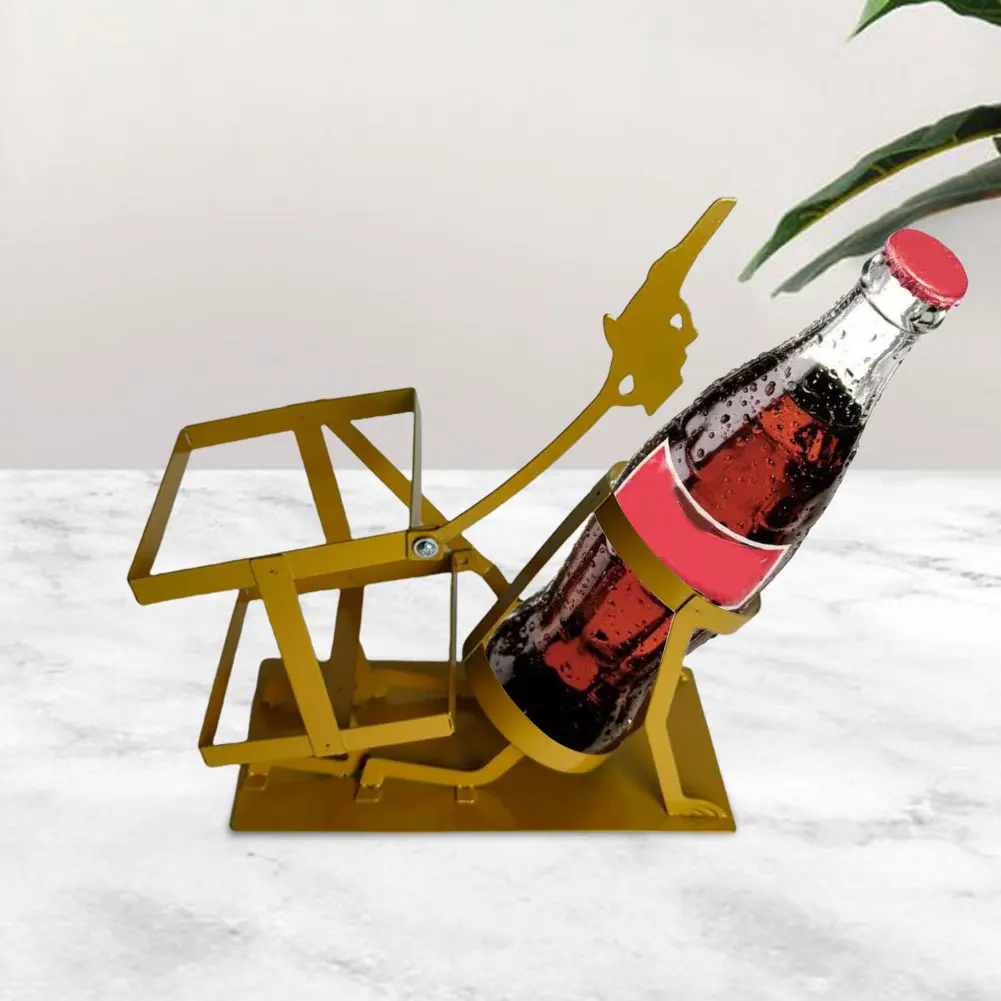 Steampunk Style Drink Stand Skull Skeleton Design Wine Holder Skull Metal Wine Rack for Home Kitchen Bar Table Decoration