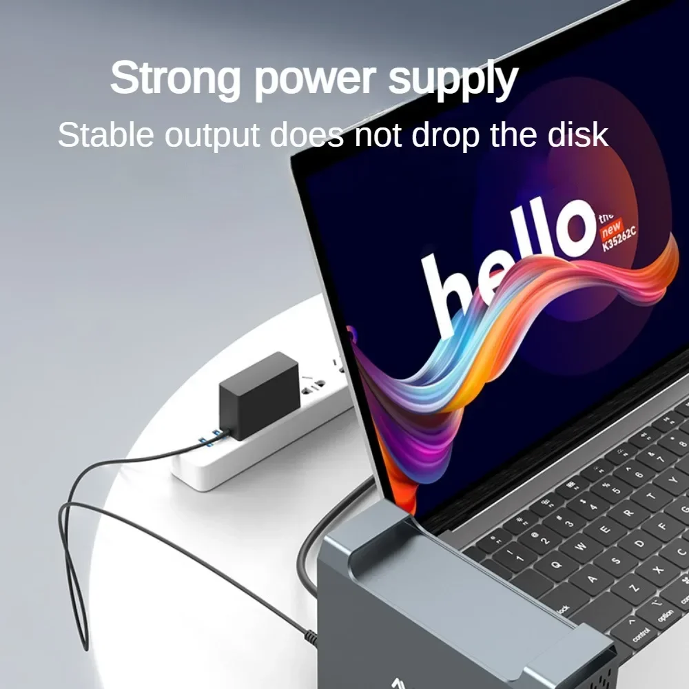 MAIWO Dual Bay 2.5/3.5 Inch External Hard Drive Enclosure Array Cabinet SATA Hard Disk Array With 4 RAID Function Case with Fan