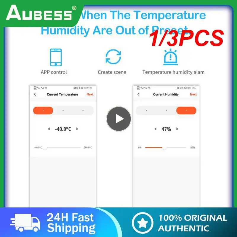

1/3PCS Tuya Smart WIFI Temperature And Humidity Sensor Indoor Hygrometer Thermometer With LCD Display Support Alexa