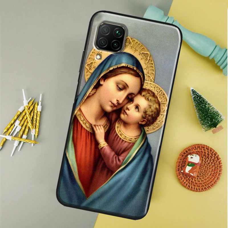 Elegant Religious Mary and Jesus Phone Case Design