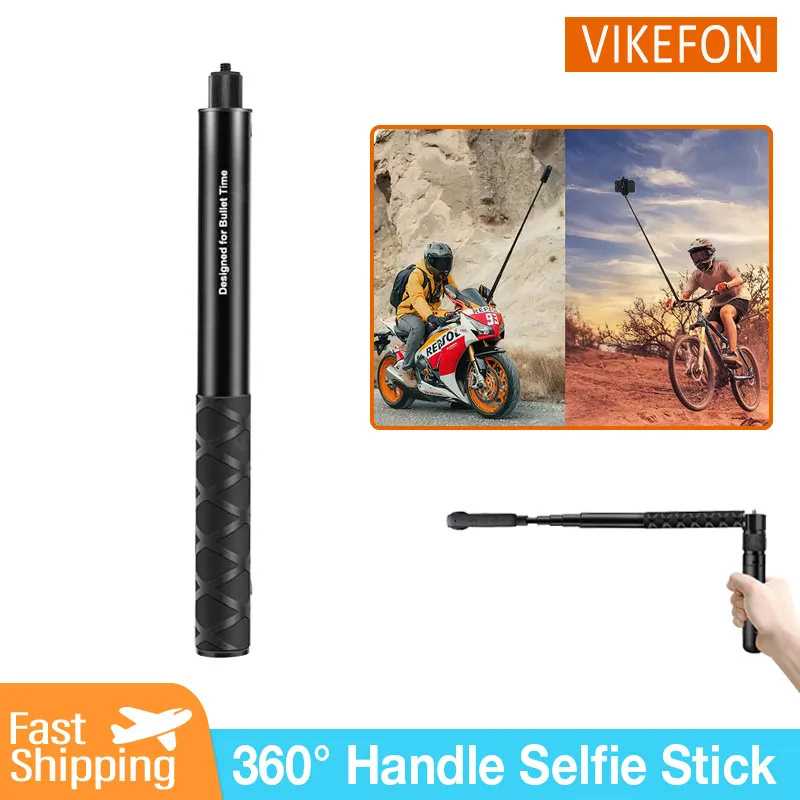 Handle Camera Selfie Extension Rod Camera Bullet Time Hidden Selfie Rod sports camera selfie stick cell phone selfie stick selfie stick smartphone selfie stick For Insta360 X4 X3 X2 GoPro 12/11/10/9 Outdoor Recording