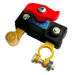 Universal Auto Battery Disconnect Switch - Automatic Circuit Breaker & Leakage Protector, 12V/24V (Copper - 1pc)
