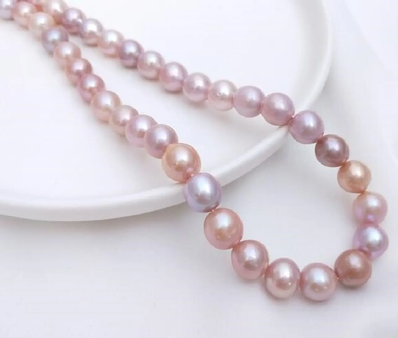 

925 silver free shipping Hot sale natural 9-10mm Baroque freshwater pearl necklace Jewellery