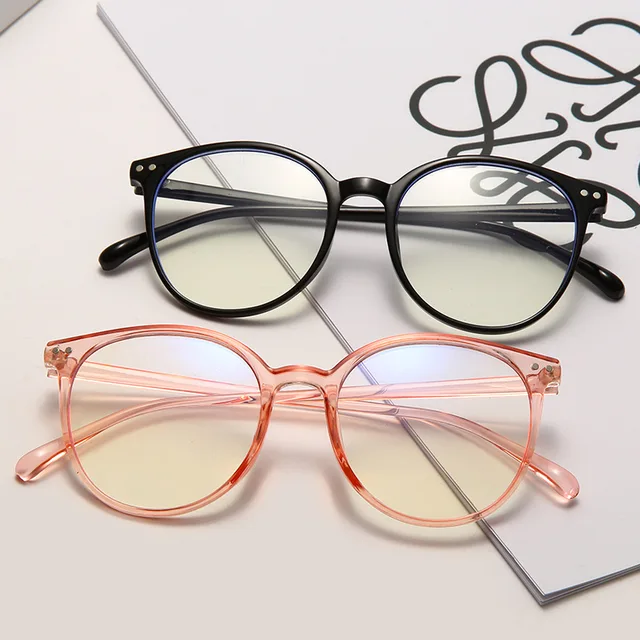 Anti Blue Light Glasses Transparent Computer Goggles All Match Big Frame Sunglasses UV400 Women Face Decor Glasses Accessories 2