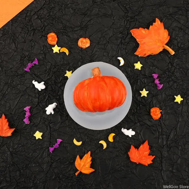 Tök Szilikon Penész Halloween Témájú Sütemény Desszertkészítő Eszköz 3D Fondant Szerszám Háztartási Tészta Dekoratív Kiegészítő - Image 3