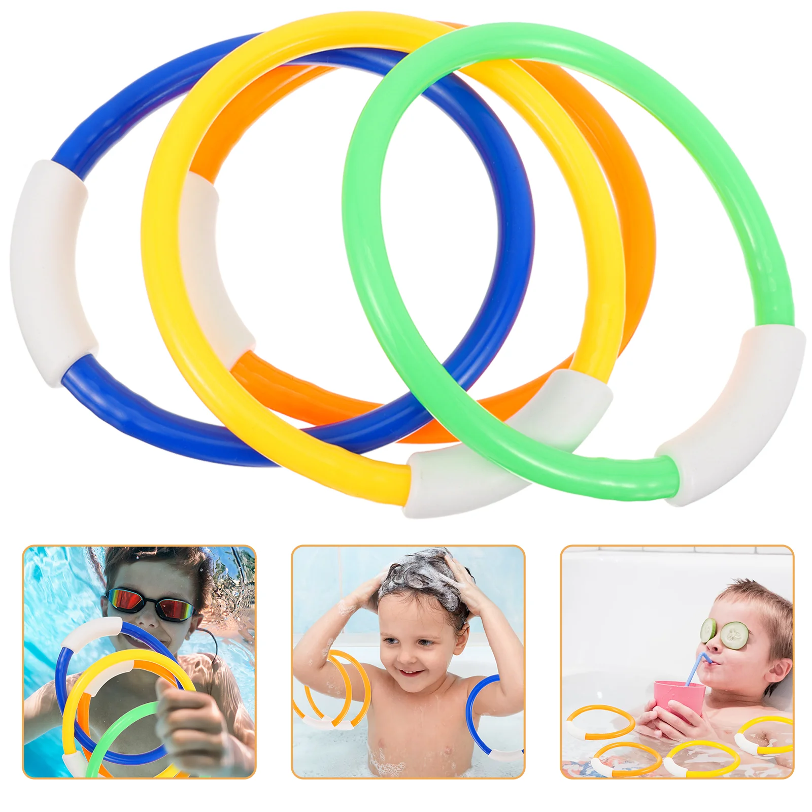 

12pcs Kids Diving Toys Summer Beach Underwater Toys Swimming Game Toy Diving Rings