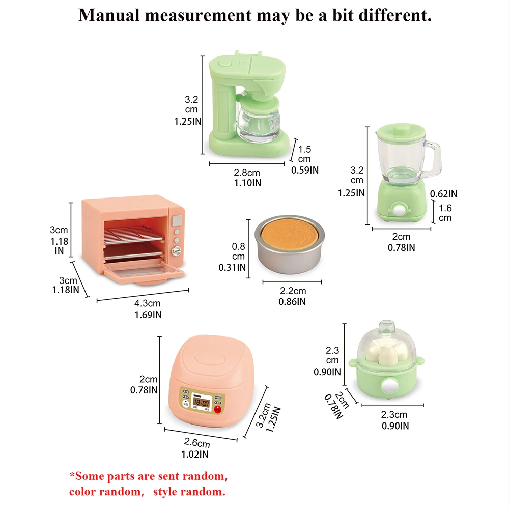Cooking Set 1:12 Rice Cooker Kitchen Furniture Model Pretend Game Dollhouse Miniature  Scene Cake Toy Children Birthday Gift 4