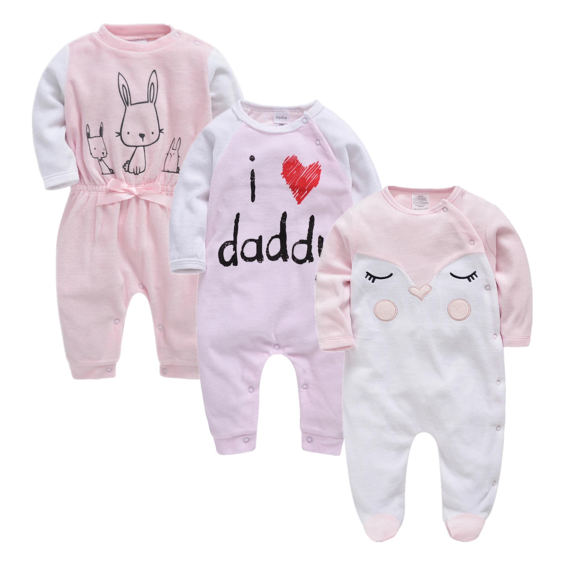 0-12M Baby Blanket Sleep Newborn Girls&Boys Velvet Winter Clothes of Long Sheeve 1/3Piece Infant Clothing Pajamas Overalls Cheap