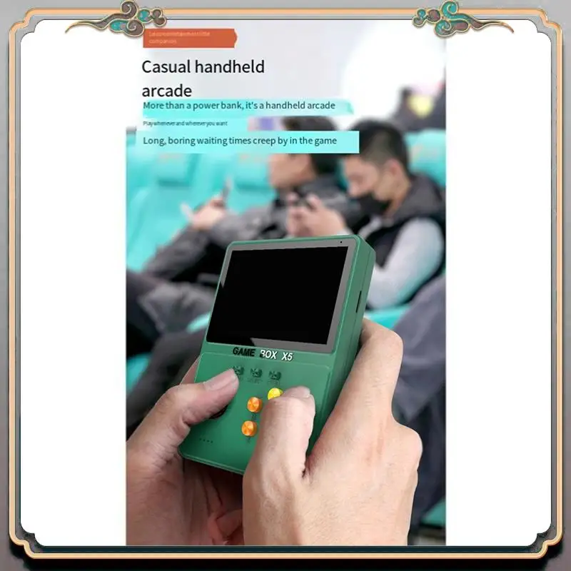 Portable X5 Handheld Game Player 4.0Inch 640 X 480 Pixelsvideo Game Console Gifts For Kids-Green Durable Easy Install