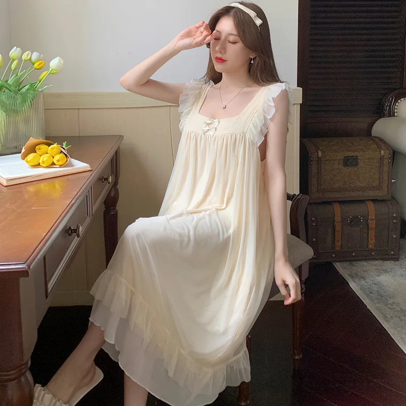 Lace Princess Sleepwear, Victorian Night Dress, Women's Nightgown