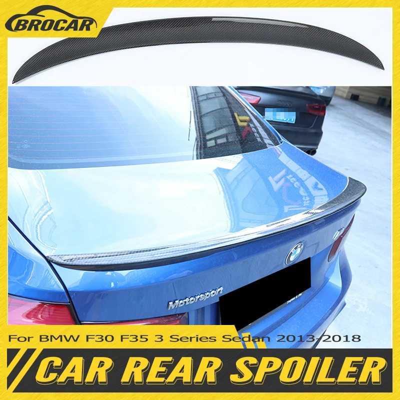 

For BMW F30 F35 3 Series Sedan 2013-2018 P Style FRP / Real carbon fiber spoiler BMW F35 F30 trunk duck tail spoiler car tuning