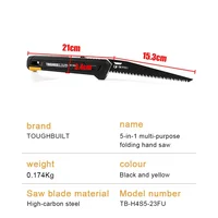 TOUGHBUILT  5-in-1 Multifunctional Multi-purpose Folding Hand Saw Cutting Saw Cutting Hand Tools TB-H4S5-23FU 2