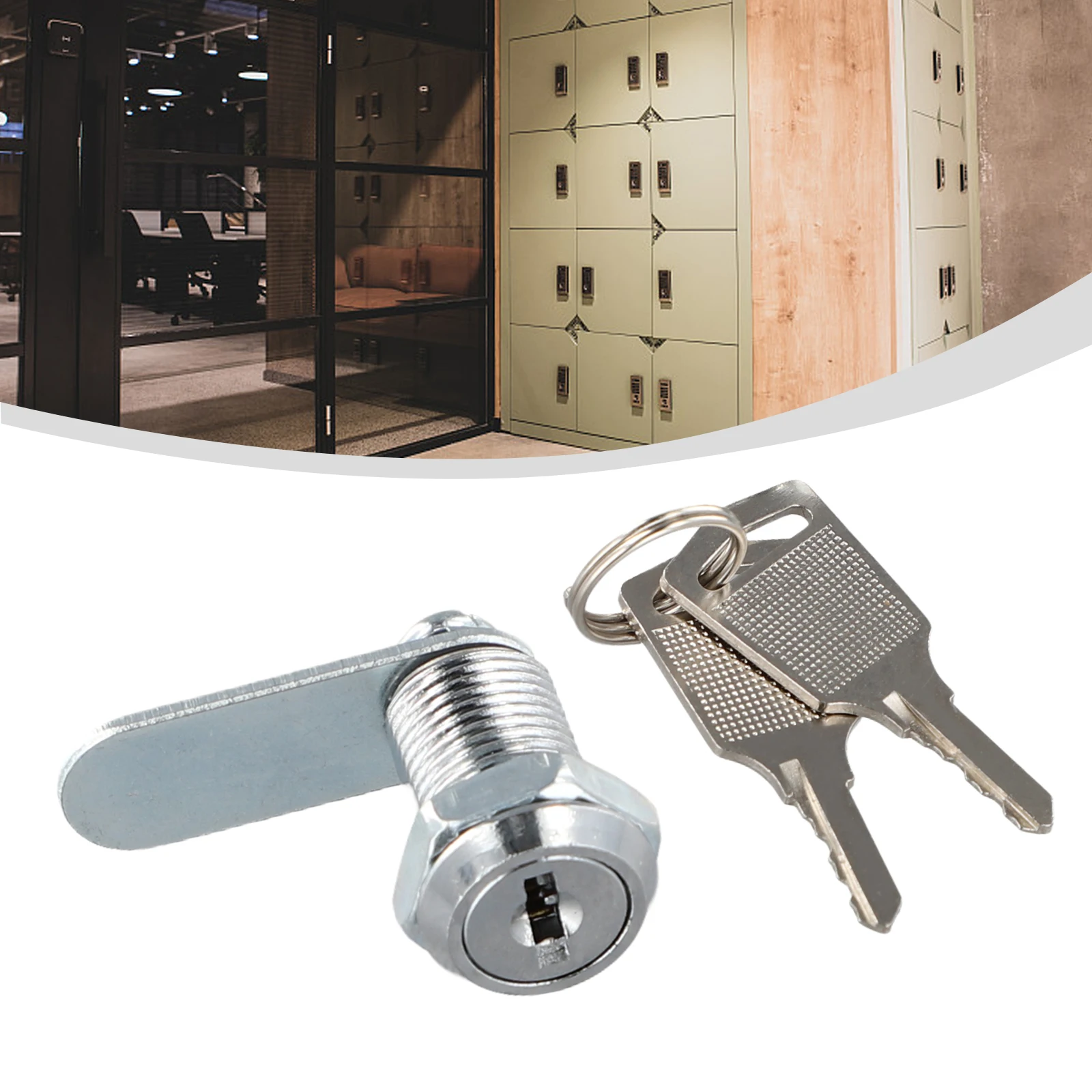 Description Picture 2 of itemWith 2 Key Drawer Lock Security Furniture Lock Security Locks Stainless Steel 12mm 1PC Cabinet Mailbox Lock Cupboard Locker