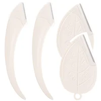 4 Pcs Portable Eyebrow Razor Facial for Women Tool Kit Comfortable Handle Face Shavers Abs Razors Rust-resistant 1