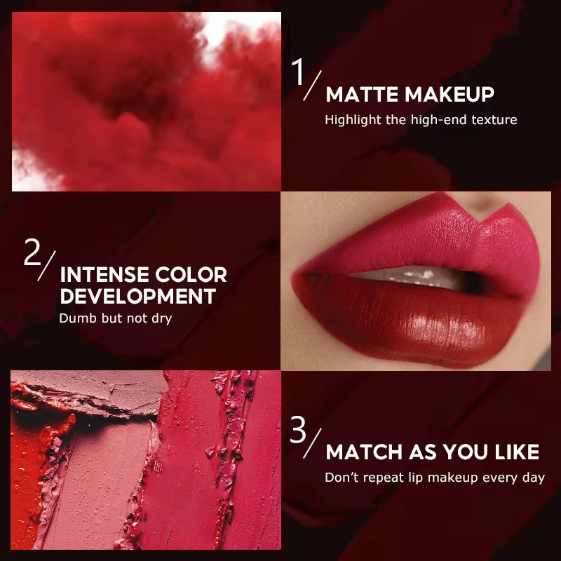25-Color Matte Lip Palette – Highly Pigmented, Smooth & Blendable, 2-in-1 for Lips & Cheeks, Compact Makeup Palette, Long-Wear