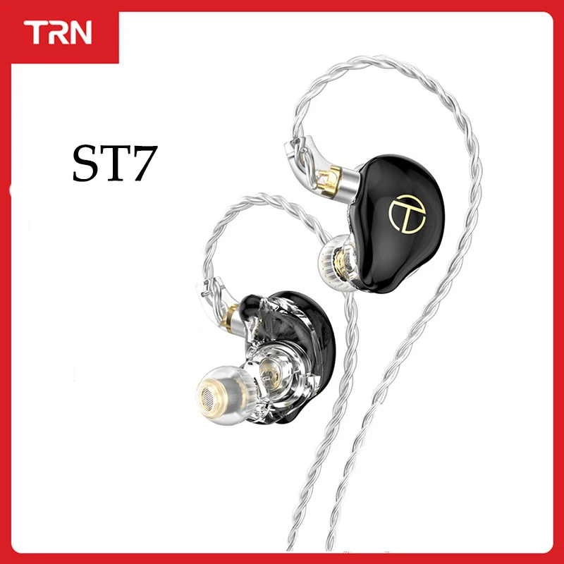 

TRN ST7 In Ear Earphone,2DD+5BA Hybrid Earphones Earbud HIFI Sport Noise Cancelling Headsets for Audiophile Musician DJ