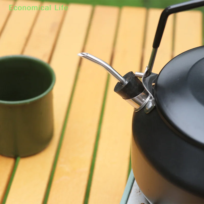 Camping Kettle Spout Outdoor Cooking Portable Hand Drip Coffee Filter Extension Tube Spouts With Clean Brush Conversion Nozzle