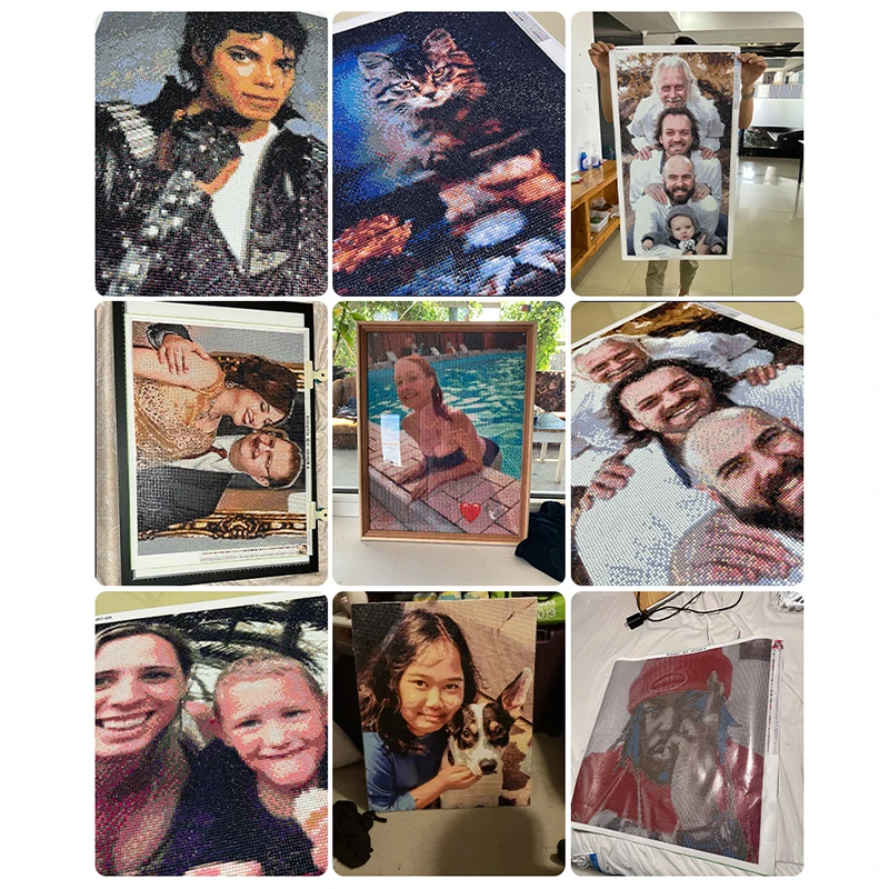 DIY 5D Diamond Painting Kits Photo of Rhinestones Diamond Mosaic Cross Stitch Home Wedding Decoration diamond painting painting set