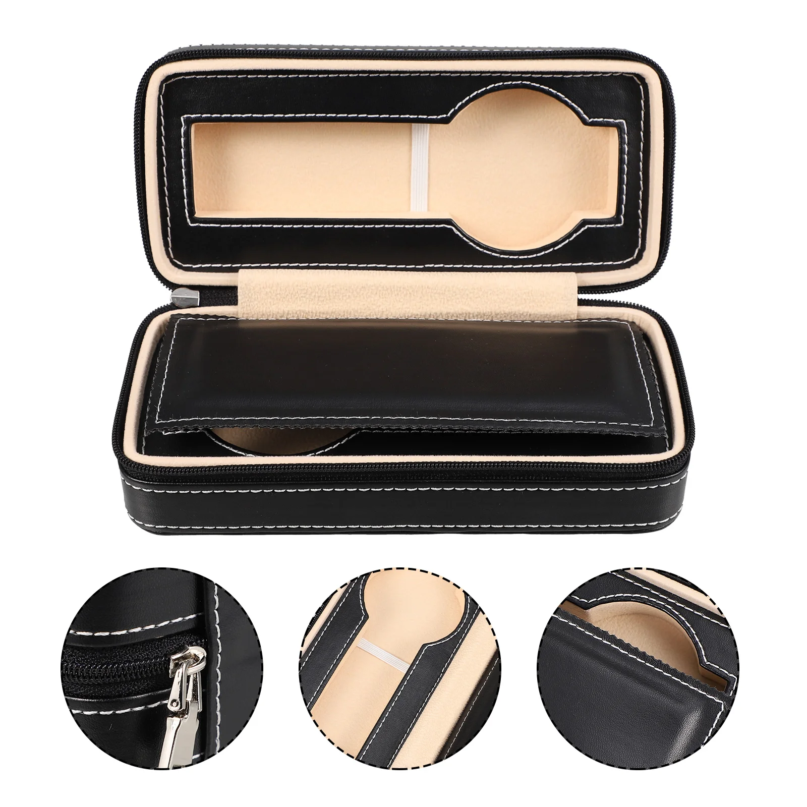 

1Pc Jewelry Holder Retro Watch Display Box 2 Slots Watches Box Watch Boxes