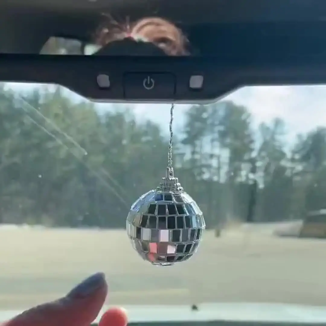 Ciondolo Per Auto Lettera M Con Strass – Accessorio Scintillante Per Specchietto Retrovisore, Facile Da Appendere