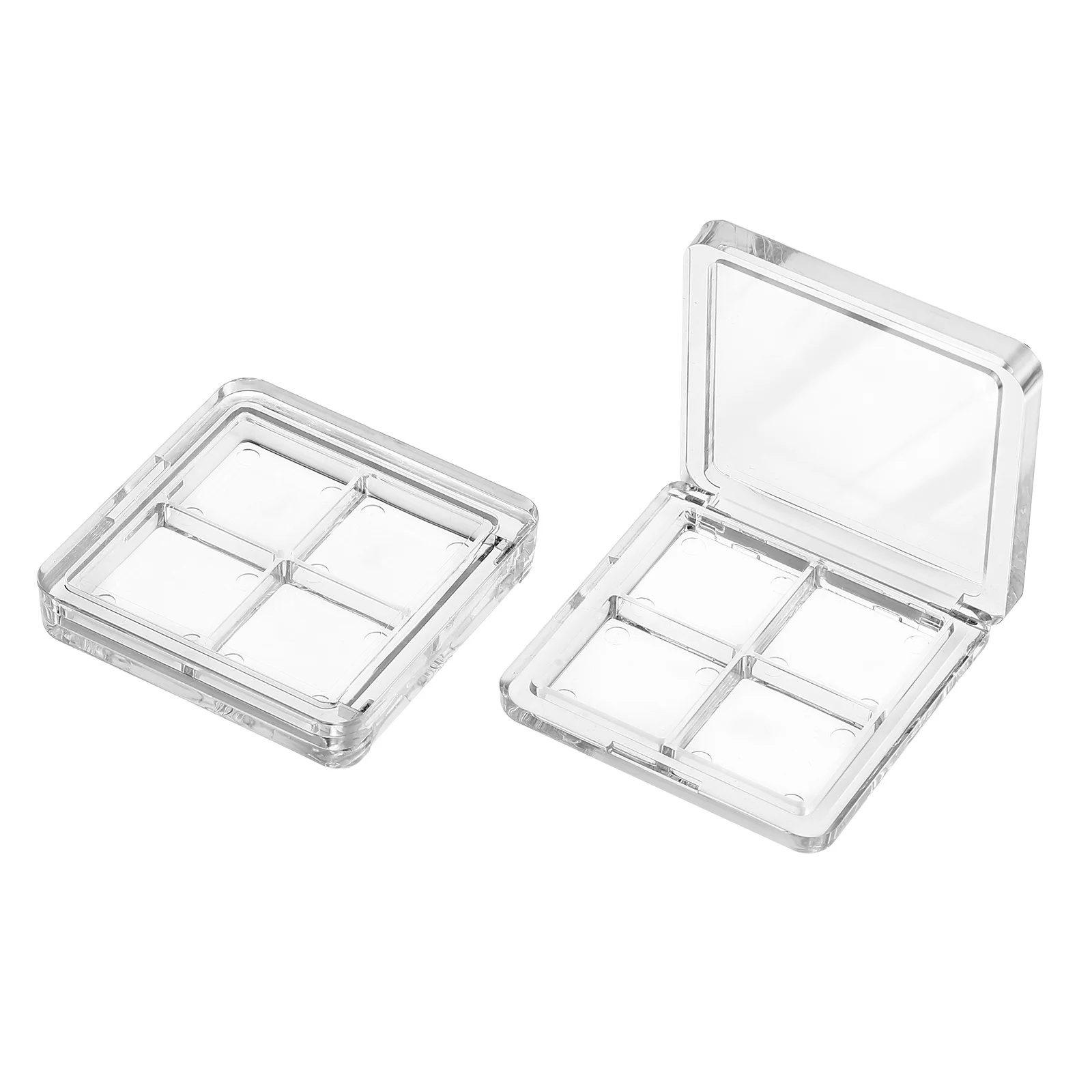 Eye Shadow Pallet Grids Storage Case 2pcs Empty Makeup DIY Container