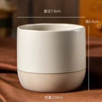 Vintage Coffee Mug 100ml 180ml 230ml ceramics Tea cup Japanese-style cafes Drinkware Stoneware Espresso for Restaurants Hotels 6