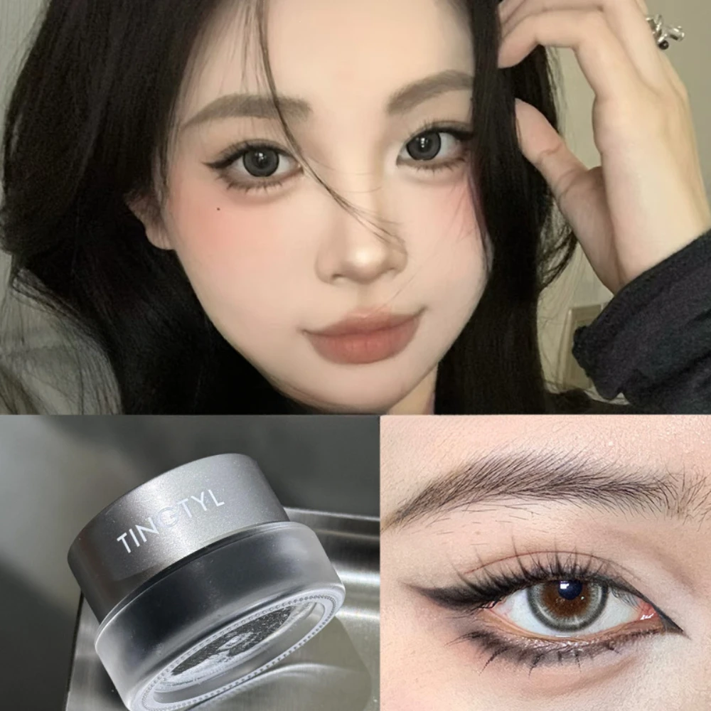 3-Color Eyeliner Eyebrow Gel Cream With Brush Waterproof Lasting Non Smudging Matte Red Brown Easy Wear 3 In 1 Korean Makeup eyeliner pencils liquid eyeliner eyeliner pen eyeliner stamps powder eyeliner