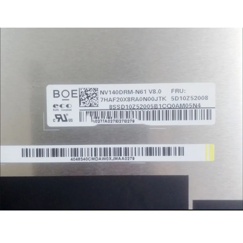 Tela Lcd Fina para Lenovo 14 Polegadas Nv140drm-n61 V8.0 100 Srgb Pro 14itl Air14plus 2023 2240x1440 2k Qhd Nv140drm-n61 V8.0 - Imagem 2