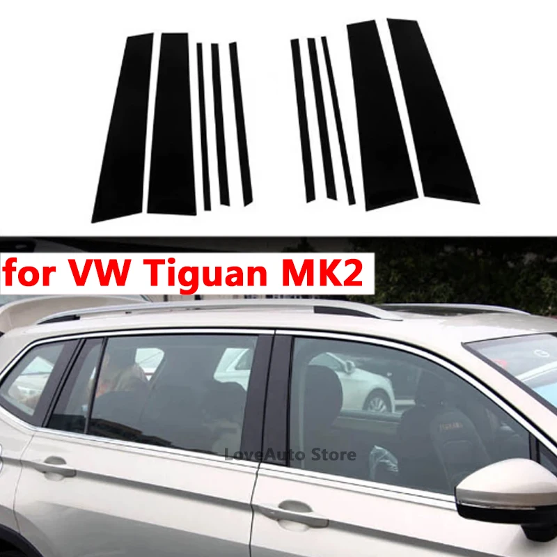 

For Volkswagen VW Tiguan MK2 2020 2021 2019 2018 2017 Car Body Middle Column Pillar Side Cover Frame Sticker Exterior Accessorie