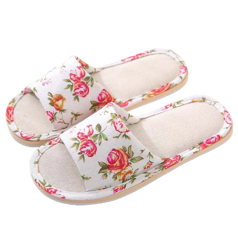 

Women Home Slippers Indoor Floor Soft Couple Linen Slipper Spring Autumn Lightweight Unisex Bedroom Shoes Ladies Flax Flip Flops