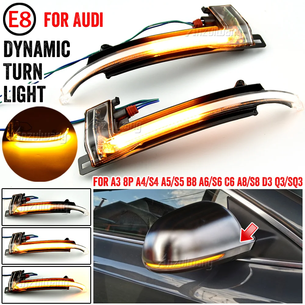 For Audi A4 A5 S5 B8.5 RS5 RS4 Dynamic Scroll LED Turn Signal Light