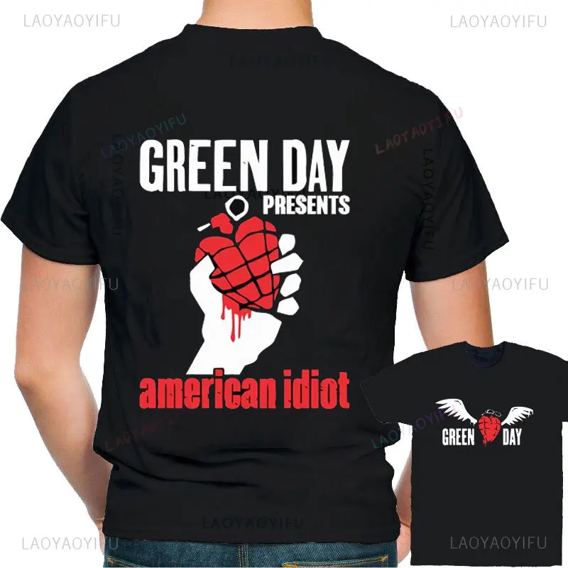 Summer Music G-Green Day Rock Band Cotton Tshirt Green Day 'American Dump Album Cover T-Shirt-Nuevo Y Oficial T-Shirt Da Uomo