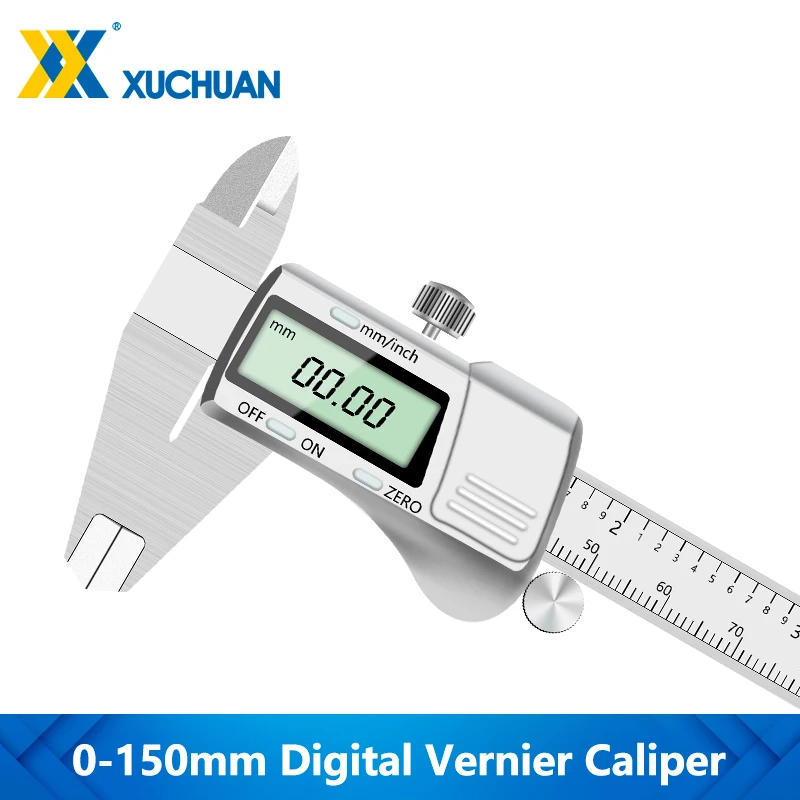 

Digital Display Stainless Steel Calipers 0-150mm LCD Electronic Vernier Caliper Metal Micrometer Measuring