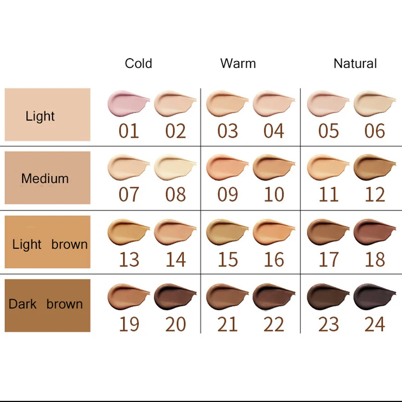 No 24 Colour Concealer Long Lasting Waterproof Face Base Foundation De Maquiagem Liquid Contour Private Label
