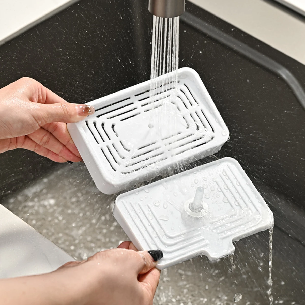 Kitchen Sink Drain Soap Dispenser Dishwashing Soap Press Box Sponge Kitchen Detergent Container soap dispenser soap liquid box pressing soap liquid box
