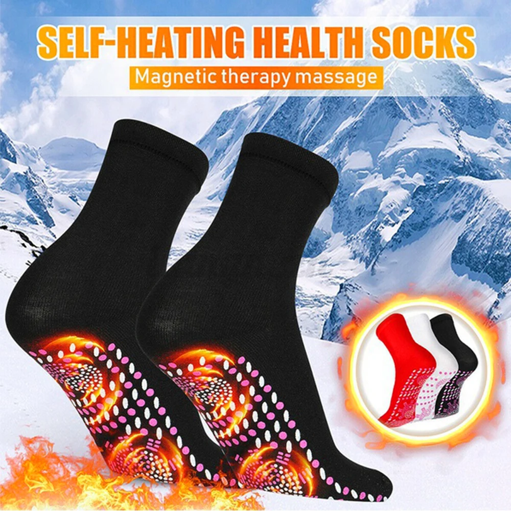 Tourmaline Magnetic Heated Socks Therapy Self-heating Thermal Socks Pain Relief Winter Women Men Warm Massage Sport Yoga