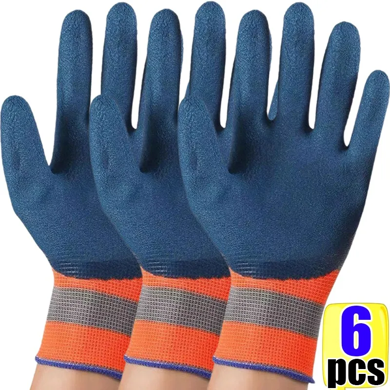 3/1Pairs Tire Rubber Gloves Wear-resistant Non-slip Work Gloves Auto Repair Workshop Protection Labor Safety Protection Gloves